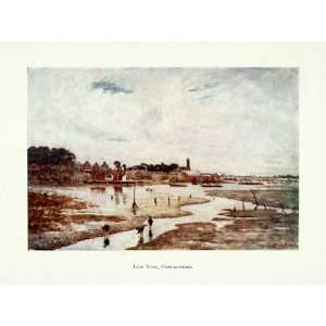  1906 Color Print Low Tide Concarneau Brittany France 