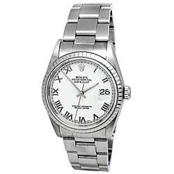 Pre owned Rolex Mens 36 mm Stainless Steel Oyster Perpetual Datejust 