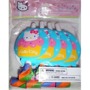  Hello Kitty Cupcake Blow Out Trumpet Party Favor, 8/pkg 