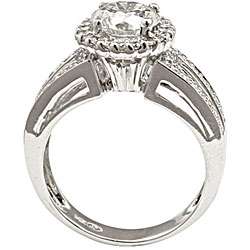 18k White Gold 2ct TDW Diamond Hearts on Fire Ring  