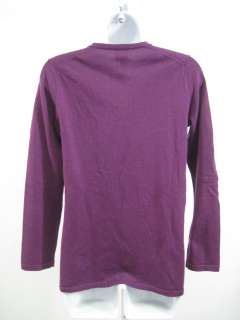 EILEEN FISHER Purple Wool V Neck Pullover Sweater Sz XS  