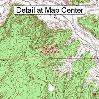   Topographic Quadrangle Map   Manuelito, New Mexico (Folded/Waterproof