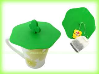 Air Tight Cup Cover Mug Lid Cap Tea Bag Holder Green  