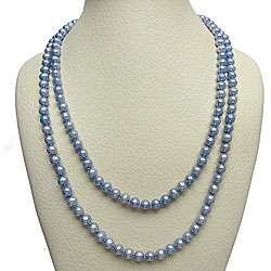Blue Freshwater Pearl 80 inch Endless Necklace (7.5 8 mm)   