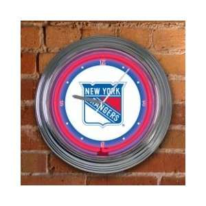  NEW YORK RANGERS Team Logo 15 NEON WALL CLOCK Sports 