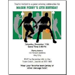   Celtics Colored Birthday Party Invitation