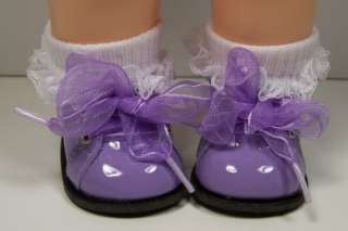 LAVENDER Patent Fancy Lace Doll Shoe For 16 Terri Lee♥  