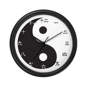 Yin Yang Chinese Japanese Wall Clock by CafePress