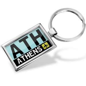 Keychain Airport code ATH / Athens country: Greece   Hand Made, Key 
