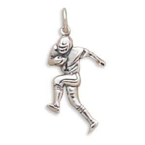  Football Player Charm Sterling Silver, Made in the USA 