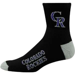   MLB Colorado Rockies Black Team Color Block Socks: Sports & Outdoors