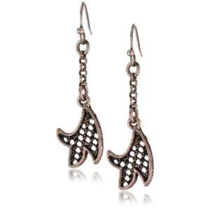   NINE WEST VINTAGE AMERICA Oxidized Copper Tone Drop Earrings Jewelry