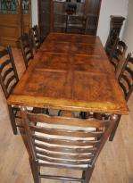 Oak Refectory Farmhouse Trestle Table Kitchen Rustic  