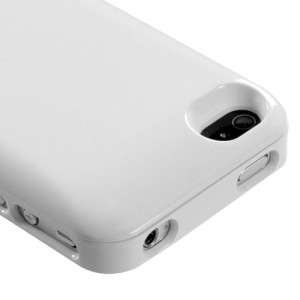   iPhone 4/4S White 1500 mAh Energy Battery Charge Case Phone Cover