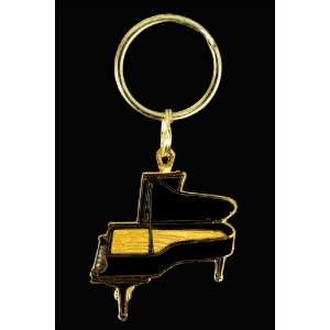  Piano Key Chain   Black Musical Instruments