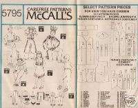 NEW SEWING PATTERNS CHILDRENS COSTUMES McCALLS 5795  