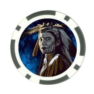  Indian Native American Poker Chip Card Guard Great Gift 