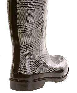 On Your Feet Satra Womens Plaid Print Rain Boots  Overstock