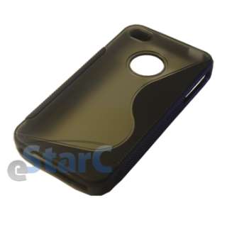Pack Clear Case Cover Black/Blue/Silver for iPhone 4  