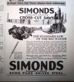 1926 Simonds Cross Cut Saw Tool Ad  