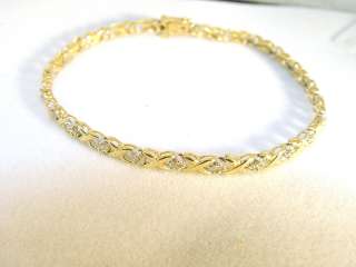 10K Yellow Gold 24 Diamond 0.24TDW Tennis Bracelet  