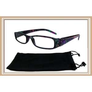 Reading Glasses D 1 Pair Plastic Frame Designer With Pouch 1.75