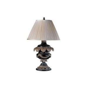  4 10003   Chocolate and Silver Table Lamp