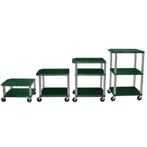   Utility Storage Cart Set Hunter Green and Nickel: Office Products