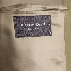 Austin Reed London Mens British Khaki Solid Suit  