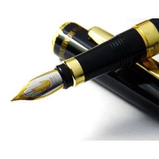   Ring, Black Fountain Pen Carved Ring & Black Tip with Push in Style