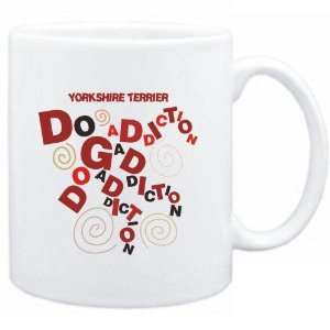   Mug White  Yorkshire Terrier DOG ADDICTION  Dogs: Sports & Outdoors