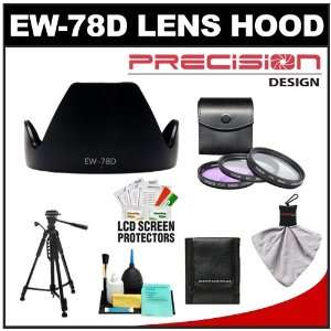 Hard Lens Hood & 3 (UV/FLD/CPL) Filter Set + Tripod for Canon EF 28 