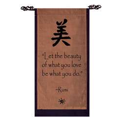 Cotton Beauty Symbol and Rumi Quote Scroll (Indonesia)  