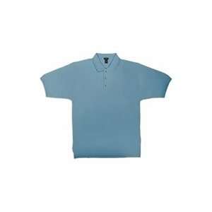  Enza Womens Classic Pique Sport Shirt: Light Blue Medium 