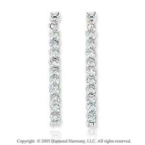  0.45 Carat 14k Diamond Stiletto Dangle Drop Earrings 