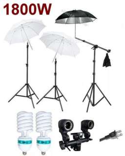 Photography Studio Video Umbrella Boom Stand Light Kit  