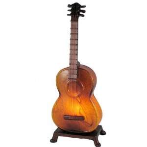  Pretty Accoustic Guitar Amber Swirl Table Lamp  1370: Home 