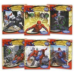  12 Pack Spiderman 100 Piece Puzzles: Toys & Games