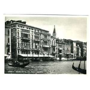  Venice Grand Hotel Real Photo Postcard Sul Canal Grande 
