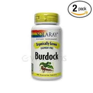 Organic Burdock Root 540mg 100 Capsules 2PACK Health 