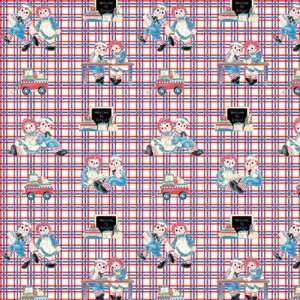  Raggedy Ann & Andy Back to School Applique Fabric: Kitchen 