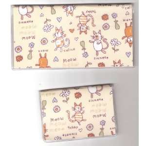    Checkbook Cover Debit Set Kitty Cat Breed Meow 