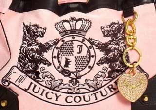 NEW JUICY COUTURE 4 Scottie Embroidery Crest Daydreamer Tote Bag Purse 