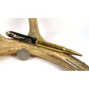  Camouflage Acrylic 270 Rifle Cartridge Pen With a Gold 