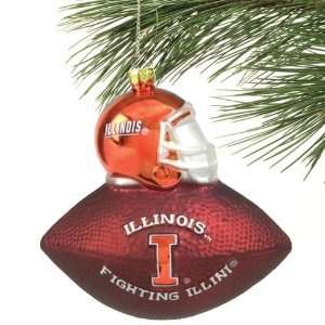  Illinois Fighting Illini Team Spirit Ornament: Sports 