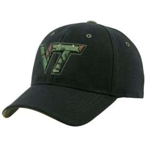 Top of the World Virginia Tech Hokies Black Gunner One Fit Hat:  