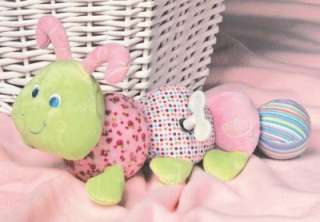 Pink Cutsie Caterpillar Activity Toy Musical Wooby Chew Rattle Set 4 