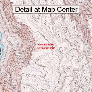 USGS Topographic Quadrangle Map   Granite Park, Arizona (Folded 