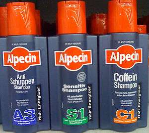 ALPECIN C1 coffein or S1 sensitive or A3 anti dandruff  