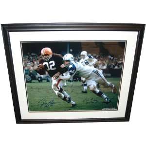  Autographed Jim Brown/Bobby Lilley 16x20 Framed Sports 